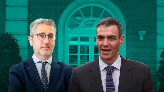 Arcadi España García, nuevo ministro de Hacienda, y el presidente del Gobierno, Pedro Sánchez. Arcadi España García, nuevo ministro de Hacienda, y el presidente del Gobierno, Pedro Sánchez.