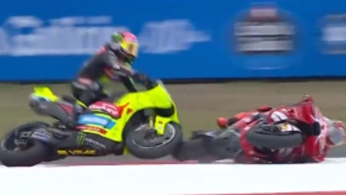 La desafortunada caída de Marc Márquez en la 'sprint' de Austin