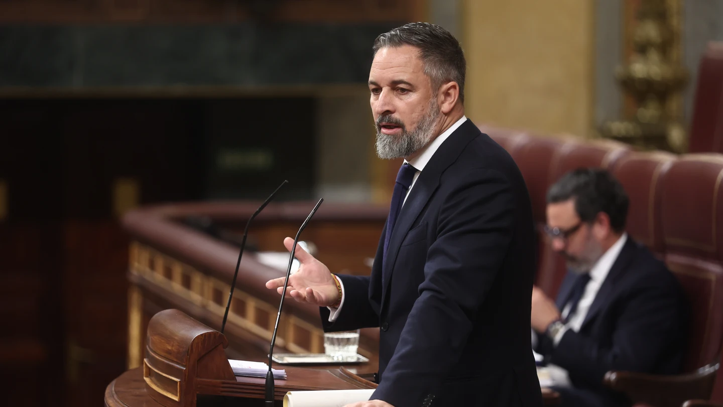 Santiago Abascal durante una sesión de control al Gobierno en el Congreso Santiago Abascal durante una sesión de control al Gobierno en el Congreso