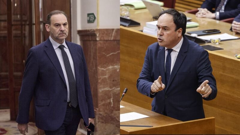 El exministro Jos&eacute; Luis &Aacute;balos y el president de la Generalitat valenciana, Juanfran P&eacute;rez Llorca.