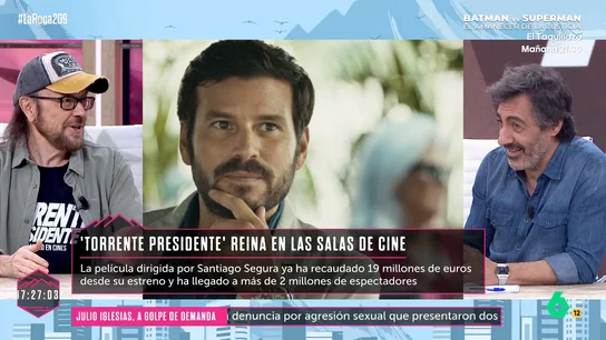 Santiago Segura explica a Nuria Roca las "cosas en común" que tienen: "Llevo siete años viendo en calzoncillos a Juan del Val" Santiago Segura explica a Nuria Roca las "cosas en común" que tienen: "Llevo siete años viendo en calzoncillos a Juan del Val"