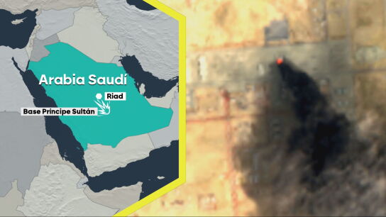Imagen satelital de la base estadounidense atacada en Arabia Saud&iacute;