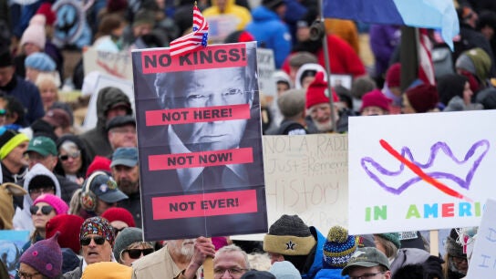 Protesta 'No Kings' contra Donald Trump en Minnesota. 