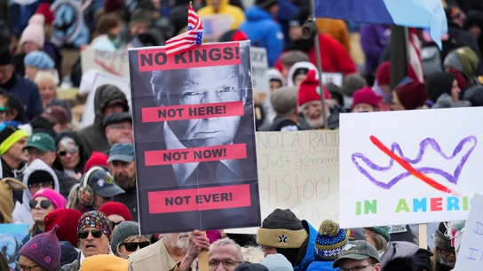 Protesta 'No Kings' contra Donald Trump en Minnesota. Protesta 'No Kings' contra Donald Trump en Minnesota.