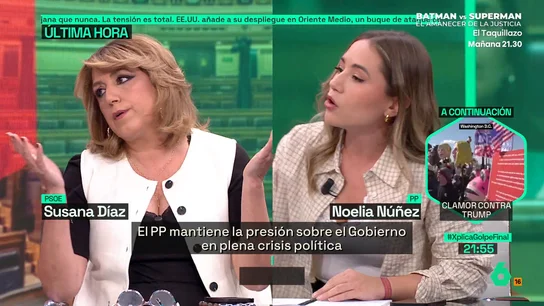 Susana Díaz, a la izquierda; Noelia Núñez, a la derecha Susana Díaz, a la izquierda; Noelia Núñez, a la derecha
