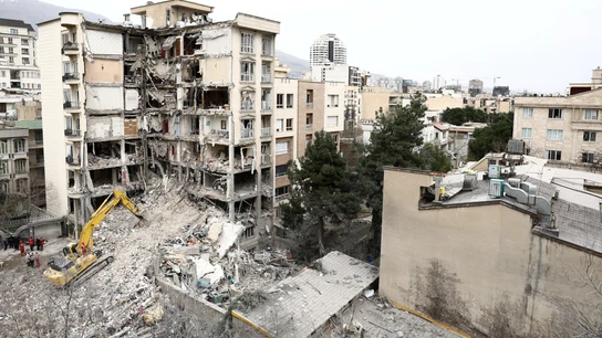 Imagen de un edificio en Teherán (Irán) tras un bombardeo israelí Imagen de un edificio en Teherán (Irán) tras un bombardeo israelí