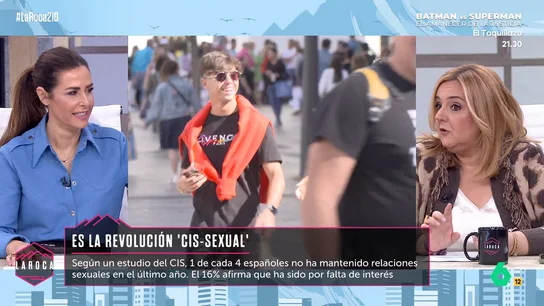 La pregunta de Pilar Vidal tras ver una encuesta que asegura que explica por qué algunos españoles no tienen sexo: "¿Y los que no encuentran qué?" La pregunta de Pilar Vidal tras ver una encuesta que asegura que explica por qué algunos españoles no tienen sexo: "¿Y los que no encuentran qué?"