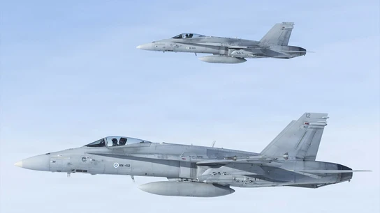 Aviones de combate F/A-18 Hornet de la Fuerza Aérea Finlandesa. Aviones de combate F/A-18 Hornet de la Fuerza Aérea Finlandesa.