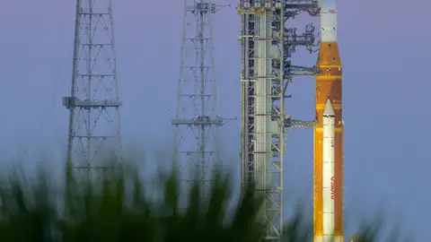 Cohete SLS de la misión Artemis II que llevará a los humanos a la Luna Cohete SLS de la misión Artemis II que llevará a los humanos a la Luna