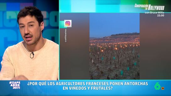 El meteor&oacute;logo de laSexta explica que en el pa&iacute;s vecino utilizan varias t&eacute;cnicas para evitar que frene la floraci&oacute;n de los &aacute;rboles y as&iacute; defender sus cosechas. 