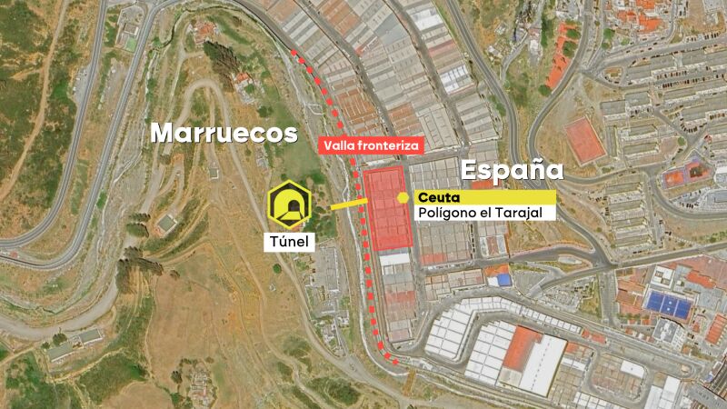 M&aacute;s c&oacute;modo y con tres niveles para esconder mejor la droga: descubren un segundo narcot&uacute;nel que une Ceuta con Marruecos