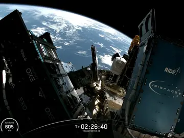 Momento en el que Space X confirma la salida al espacio del satélite firmado por Carlos Cuerpo Momento en el que Space X confirma la salida al espacio del satélite firmado por Carlos Cuerpo