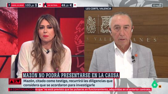 Joan Baldov&iacute; se&ntilde;ala que Maz&oacute;n es el ser "con m&aacute;s desverg&uuml;enza" que ha conocido": "Es un insulto que siga pase&aacute;ndose por Les Corts"