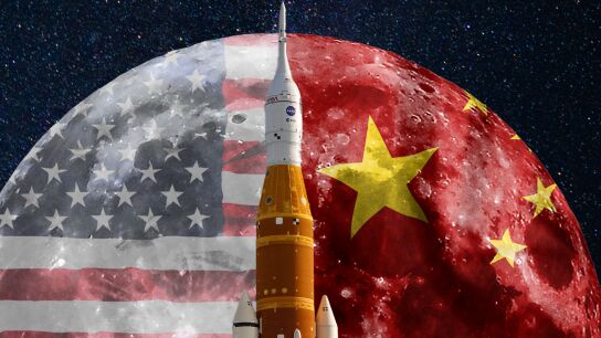 Un cohete rumbo a la Luna