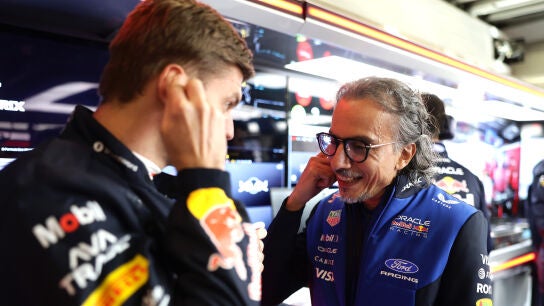 Max Verstappen y Laurent Mekies
