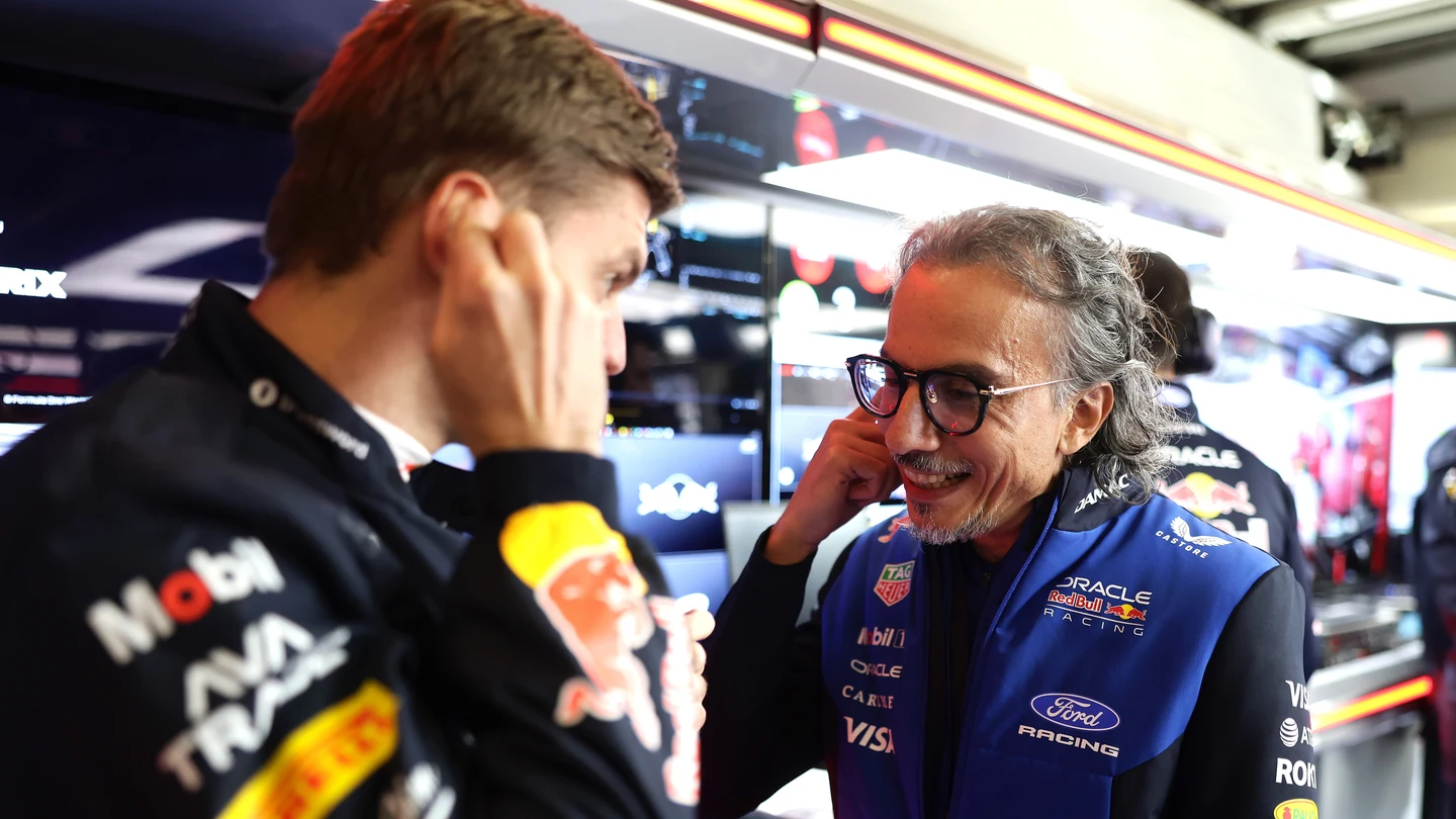 Max Verstappen y Laurent Mekies Max Verstappen y Laurent Mekies
