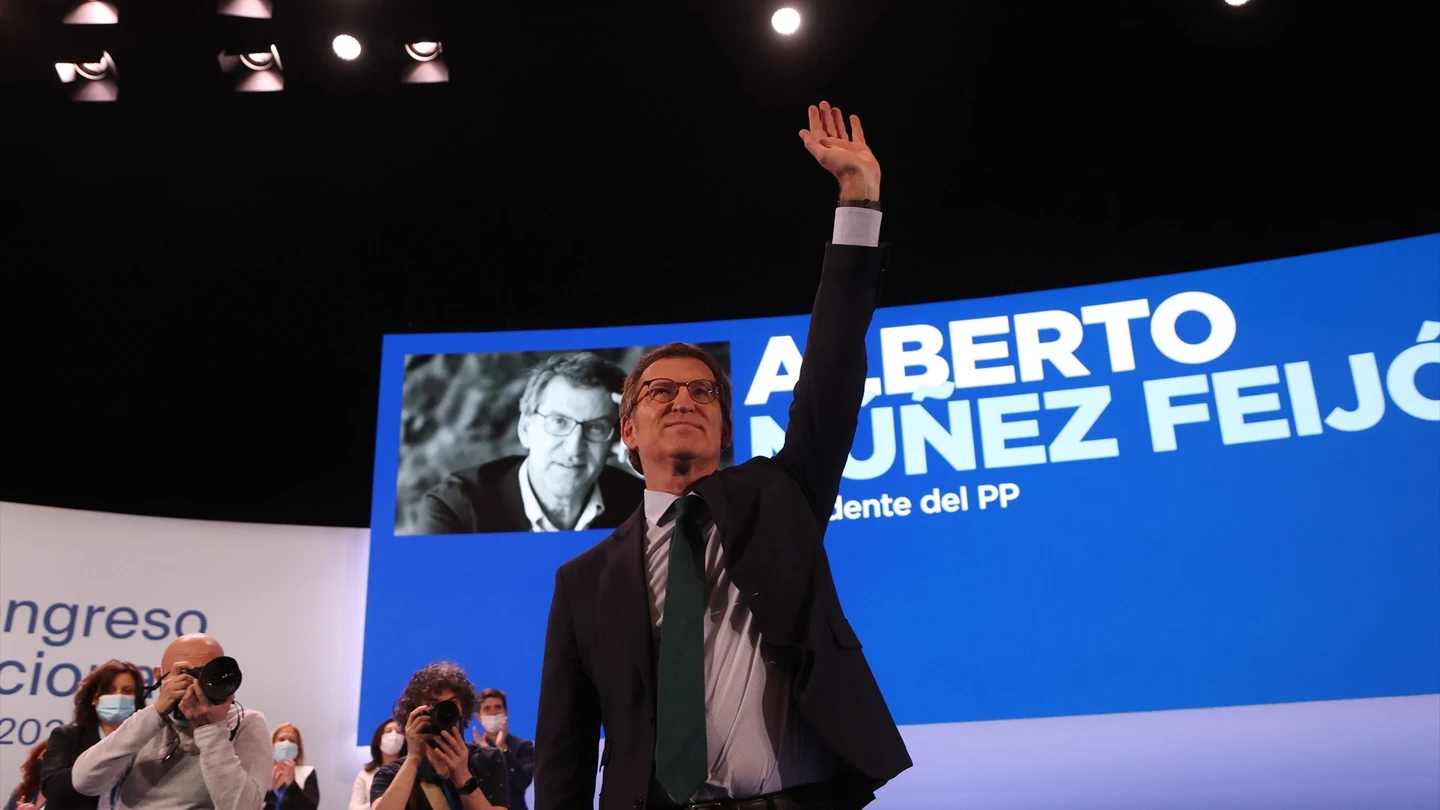 Alberto Núñez Feijóo tras ser nombrado presidente del PP en 2022 Alberto Núñez Feijóo tras ser nombrado presidente del PP en 2022