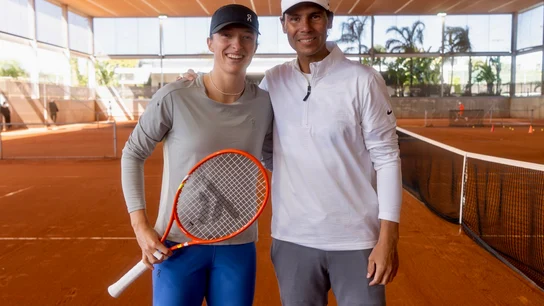 Rafa Nadal y Iga Swiatek Rafa Nadal y Iga Swiatek