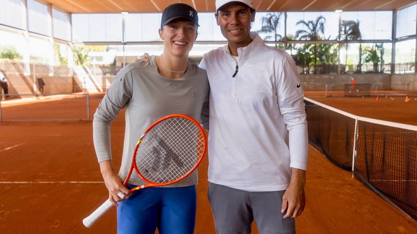 Rafa Nadal y Iga Swiatek Rafa Nadal y Iga Swiatek