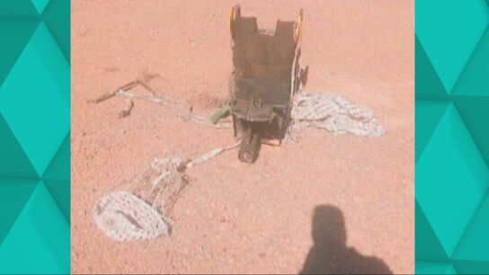 Imagen del asiento eyectado del caza estadounidense en Ir&aacute;n