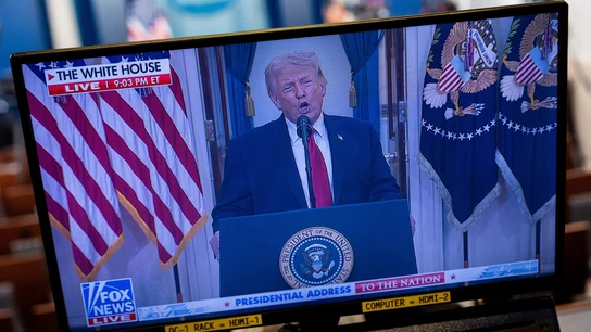 El presidente de Estados Unidos, Donald Trump, durante su mensaje a la nación del pasado jueves. El presidente de Estados Unidos, Donald Trump, durante su mensaje a la nación del pasado jueves.