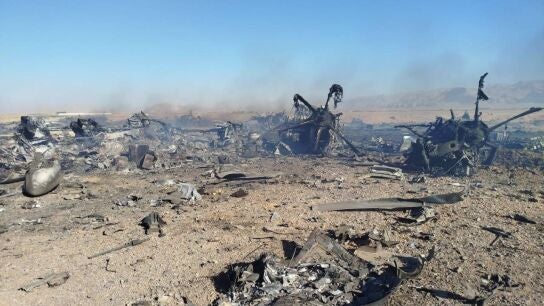 Imagen difundida por Ir&aacute;n de la aeronave destruida de Estados Unidos