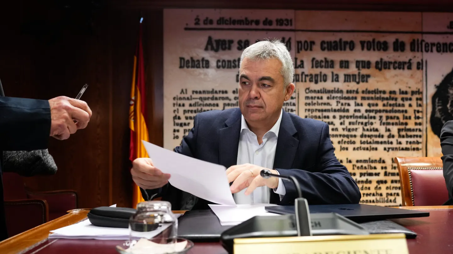Santos Cerdán, en una imagen de archivo en el Senado Santos Cerdán, en una imagen de archivo en el Senado