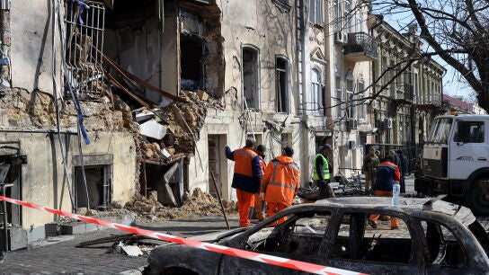 Resultado de un ataque en Odesa (Ucrania), en marzo de 2026