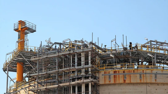 Fotografía de archivo del yacimiento de gas natural South Pars-North Dome, en Bushehr (Irán) Fotografía de archivo del yacimiento de gas natural South Pars-North Dome, en Bushehr (Irán)