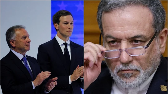 Steve Witkoff, Jared Kushner y Abbas Araqchi Steve Witkoff, Jared Kushner y Abbas Araqchi