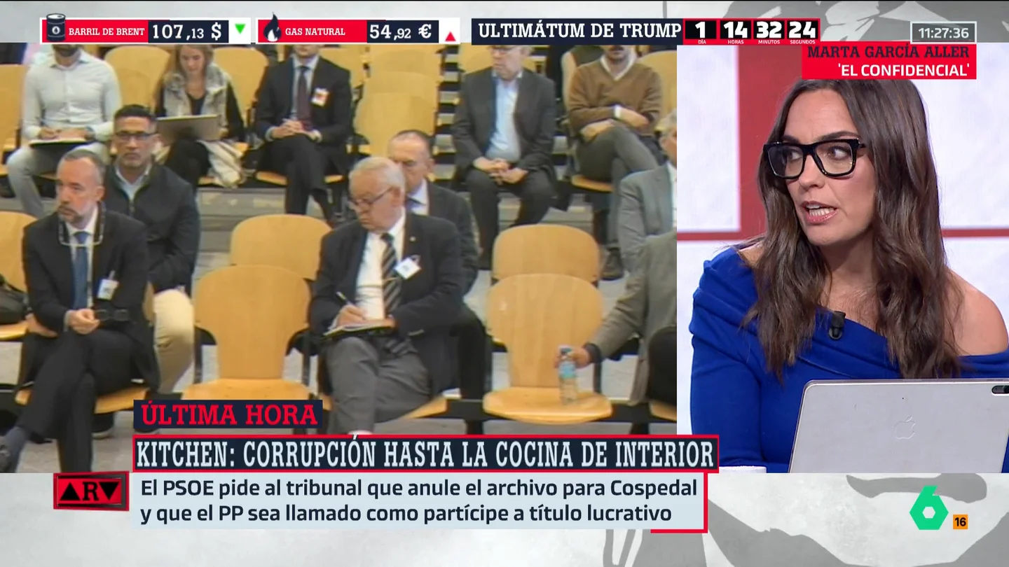 García Aller reacciona al juicio de la Kitchen: "Si el PP actual fuera listo, no restaría gravedad a lo que puede ser el caso de corrupción más grave de España" García Aller reacciona al juicio de la Kitchen: "Si el PP actual fuera listo, no restaría gravedad a lo que puede ser el caso de corrupción más grave de España"