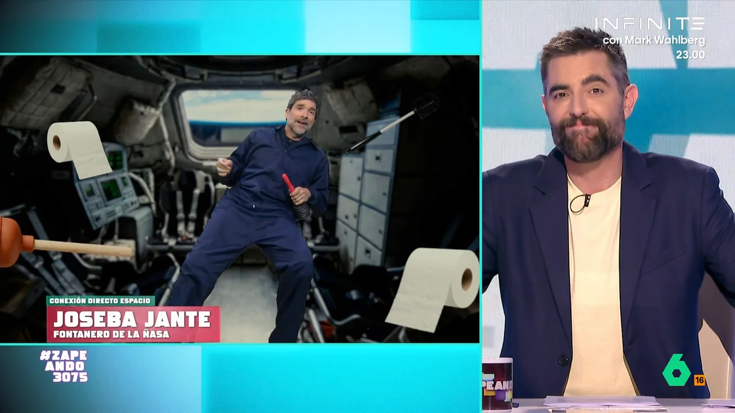 El fontanero de la NASA aclara qué ha pasado en la misión Artemis II: "Alguno se ha llevado una fabada de extranjis" Nacho García se convierte en Joseba Jante, fontanero de la NASA, que ha sido trasladado hasta la misión Artemis II para solucionar los problemas de fontanería que están sufriendo.