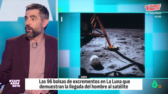 Dani Mateo, al descubrir que en la Luna hay 96 bolsas de excrementos: "Parece un descampado de los ochenta" La misión Artemis II ha provocado que mucha gente recuerde una de las consecuencias que tuvieron las misiones Apolo que llegaron hasta el satélite en los años 70.