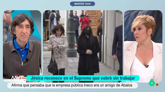 Cristina Pardo, sobre la pareja de Ábalos: "Jésica no me da ninguna pena. Ha estado cobrando dinero público sin pegar ni golpe" Más Vale Tarde analiza la declaración de Jésica en el juicio contra Ábalos y Koldo por el caso mascarillas. Cristina Pardo se pregunta "por qué no está imputada" y afirma que su declaración "suena a que está colaborando" con Fiscalía.