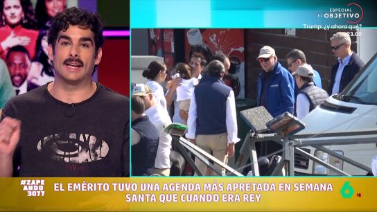 Juan Sanguino reacciona al 'men&uacute;' de la cena del rey Juan Carlos con Carlos Herrera en Sevilla