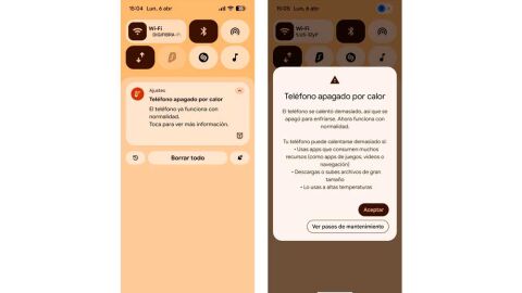 Aviso de apagado automático