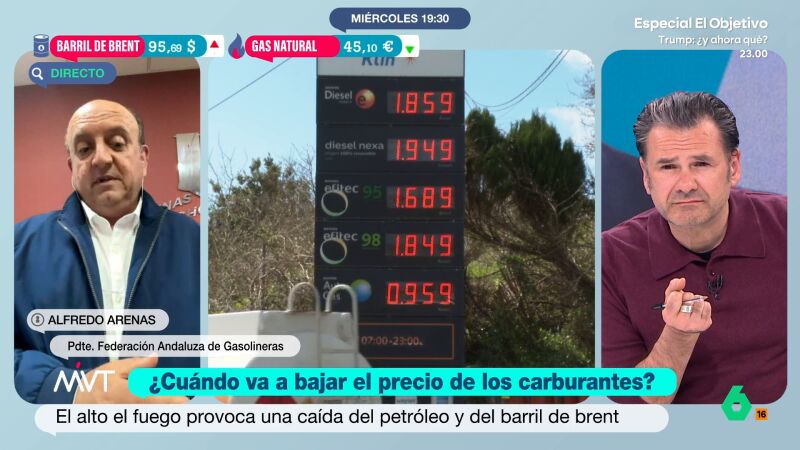 Buenas noticias para los conductores: Alfredo Arenas apunta a una posible bajada de la gasolina el lunes