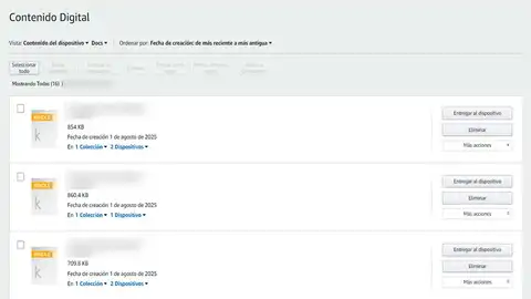 Ordenadno el contenido digital de la biblioteca de un kindle Ordenadno el contenido digital de la biblioteca de un kindle