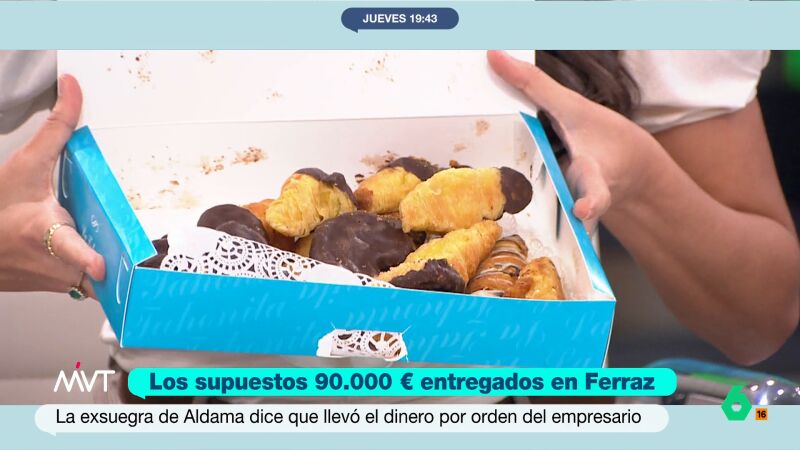 Cristina Pardo, al ver a Marina Vald&eacute;s traer croissants como Aldama con la prensa