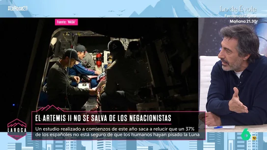 Juan del Val responde a los negacionistas de Artemis II: "Esto se ha inventado y se llama cuñaos que quieren llamar la atención en la cena de Nochebuena" Juan del Val responde a los negacionistas de Artemis II: "Esto se ha inventado y se llama cuñaos que quieren llamar la atención en la cena de Nochebuena"