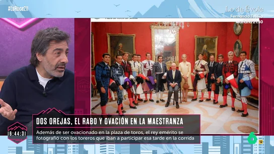 Juan del Val asegura que "no todo el mundo" ovacionó a Juan Carlos I en la Maestranza: "Yo no aplaudí y estaba en la plaza" Juan del Val asegura que "no todo el mundo" ovacionó a Juan Carlos I en la Maestranza: "Yo no aplaudí y estaba en la plaza"
