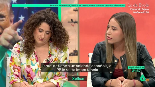 Noelia Núñez sale en defensa de Ester Muñoz (PP) tras la detención israelí del soldado español: "Ningún grupo tenía información sobre lo que había sucedido" Noelia Núñez sale en defensa de Ester Muñoz (PP) tras la detención israelí del soldado español: "Ningún grupo tenía información sobre lo que había sucedido"
