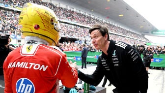 Toto Wolff y Lewis Hamilton