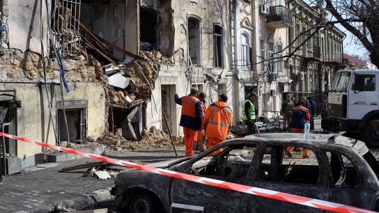 Imagen de archivo de un ataque ruso en Ucrania.