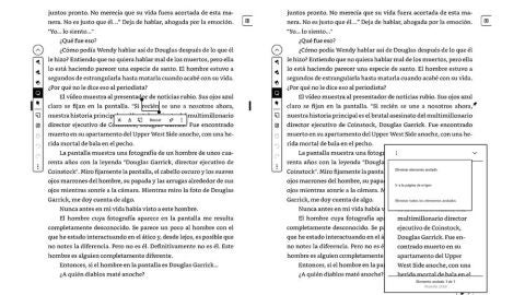 Anchando texto en Kindle