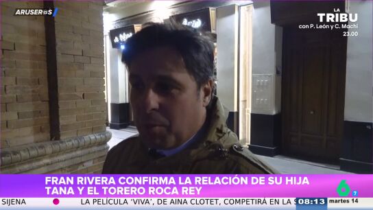 Fran Rivera confirma la relaci&oacute;n de su hija Tana con el torero Roca Rey: "Poco a poco, no vamos a casarlos ya"