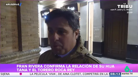 Fran Rivera confirma la relación de su hija Tana con el torero Roca Rey: "Poco a poco, no vamos a casarlos ya" Fran Rivera confirma la relación de su hija Tana con el torero Roca Rey: "Poco a poco, no vamos a casarlos ya"