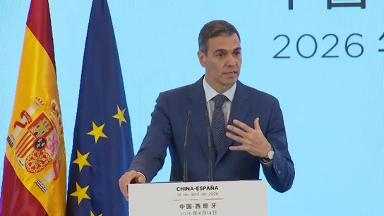 Comparecencia de Sánchez desde Pekín Comparecencia de Sánchez desde Pekín