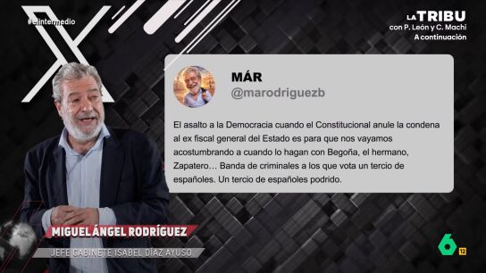 Wyoming, tras los insultos de Miguel &Aacute;ngel Rodr&iacute;guez a los votantes del PSOE: "Para &eacute;l sois el lim&oacute;n pocho de la nevera"