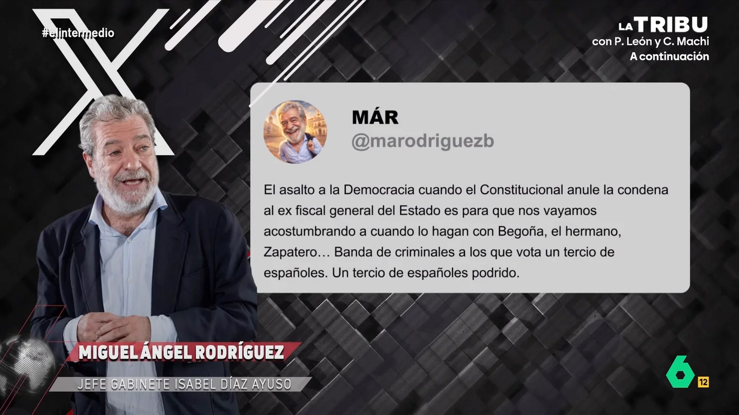 Wyoming, tras los insultos de Miguel Ángel Rodríguez a los votantes del PSOE: "Para él sois el limón pocho de la nevera" Wyoming, tras los insultos de Miguel Ángel Rodríguez a los votantes del PSOE: "Para él sois el limón pocho de la nevera"